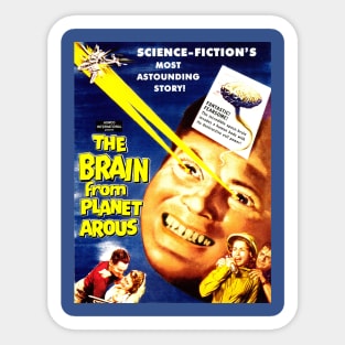 Classic Science Fiction Movie Poster - Brain from Planet Arous Sticker